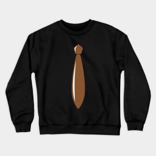 Shiny Brown Tie Crewneck Sweatshirt